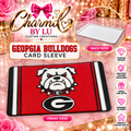 Charm’d by Lu branded flat Georgia Bulldogs card sleeve with red bulldog front and plain white back